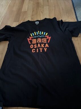 Uniqlo Black Osaka City Dotonbori Graphic Tee